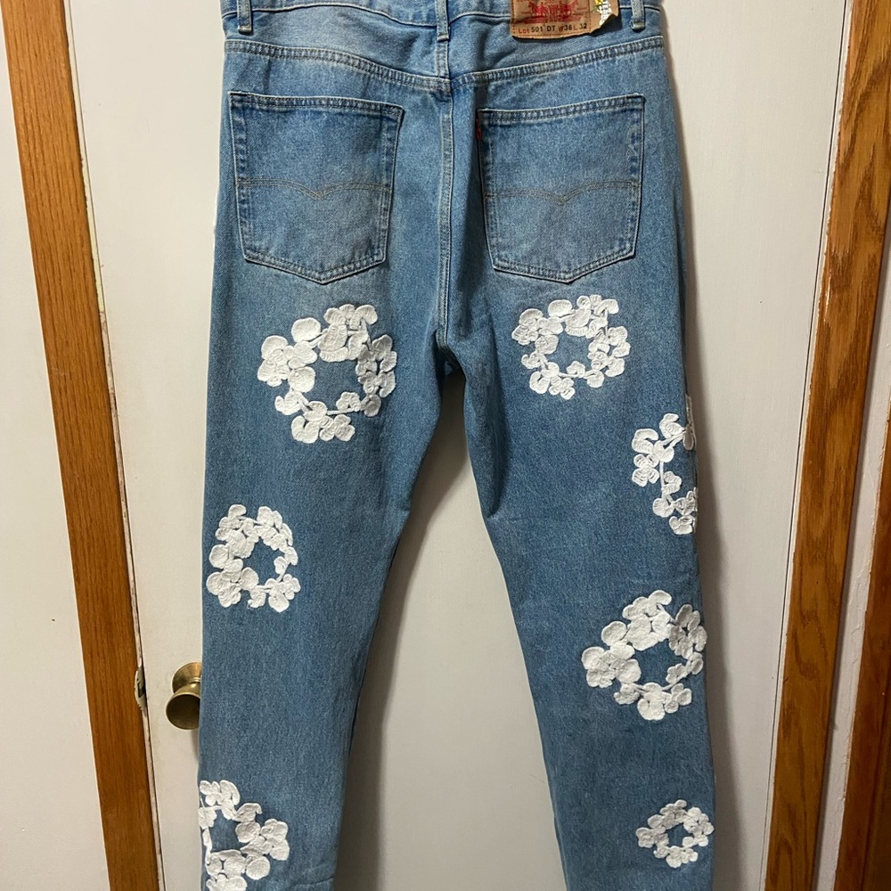 Denim tears cotton wreath jeans 36x32 - Picture 6 of 7